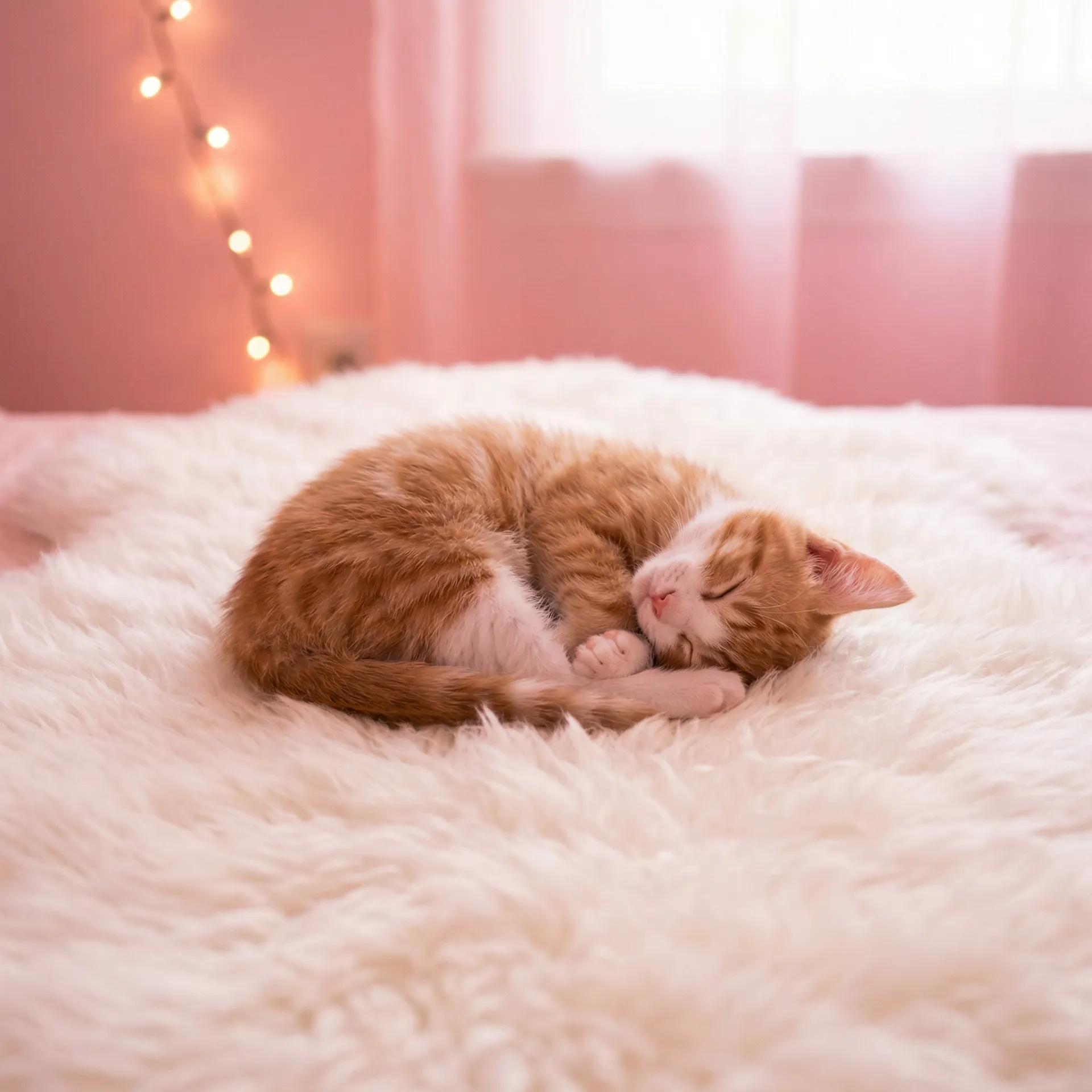 小猫蜷成一团入睡 - 部落冲突下架